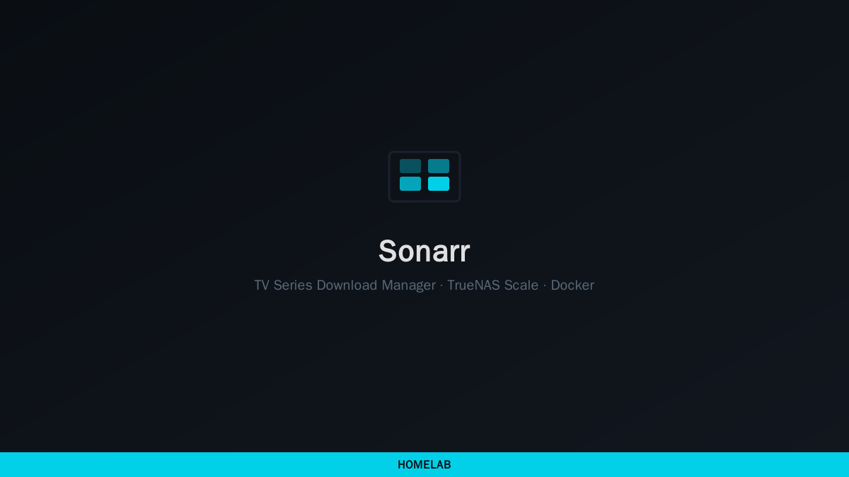 Cover for Install Sonarr on TrueNAS Scale