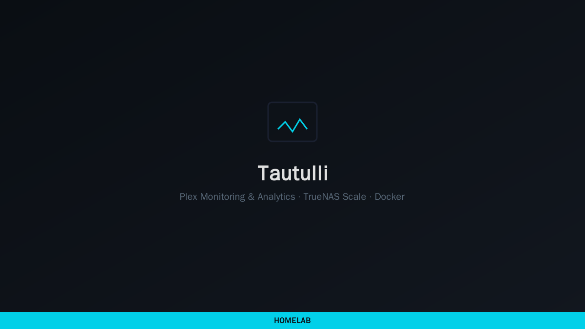 Cover for Install Tautulli on TrueNAS Scale